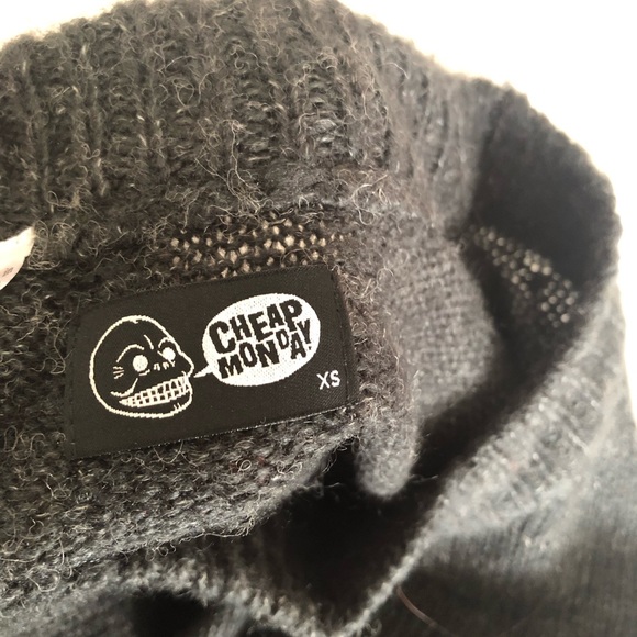 Cheap Monday knit sweater dress gray XS Preowned - Picture 6 of 7